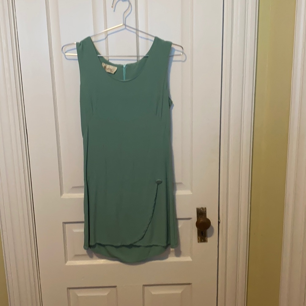 Green mini sexy summer dress